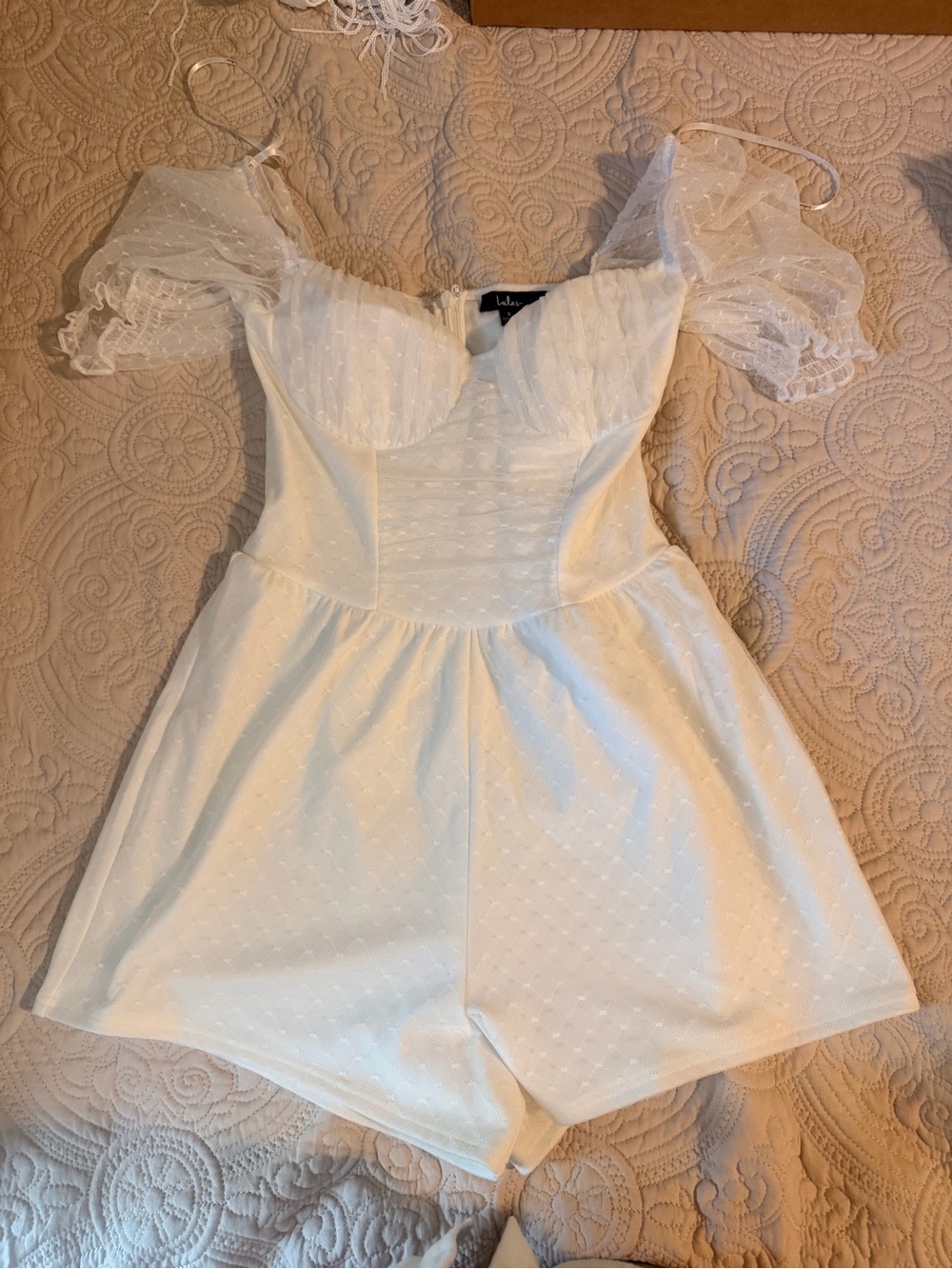 Lulus White Puff-Sleeve Romper